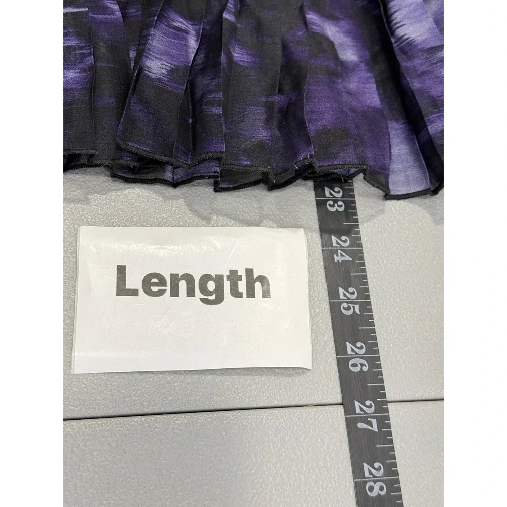 vtg y2k Dressbarn peplum top Womens sz 14 (L) Whimsigoth Witchy Purple Abstract